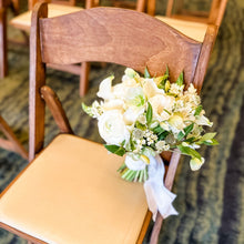 Load image into Gallery viewer, Elegant bridal bouquet with seasonal blooms from the San Francisco Flower Market, featuring a refined garden-style design with lush greenery and vibrant flowers - Bridal Bouquet