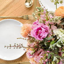 Load image into Gallery viewer, San Francisco florist Flower Lab Design's Valentine's Day signature arrangement featured as a dining table centerpiece. - Sweet Treat, Arranged